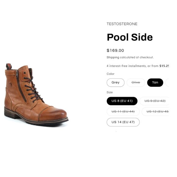 Testosterone Leather Cap Toe Logger Boots Brown Men Size 11 - Picture 14 of 14